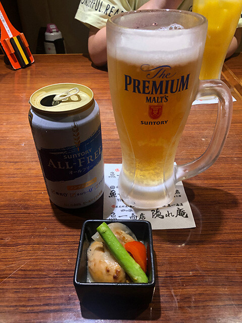 SUNTORY ALL-FREE and Appetizers