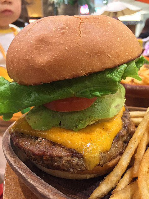 Thick Cheddar Cheese Avocado Burger