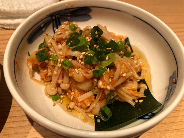 Kimchi of Enoki Mushrooms