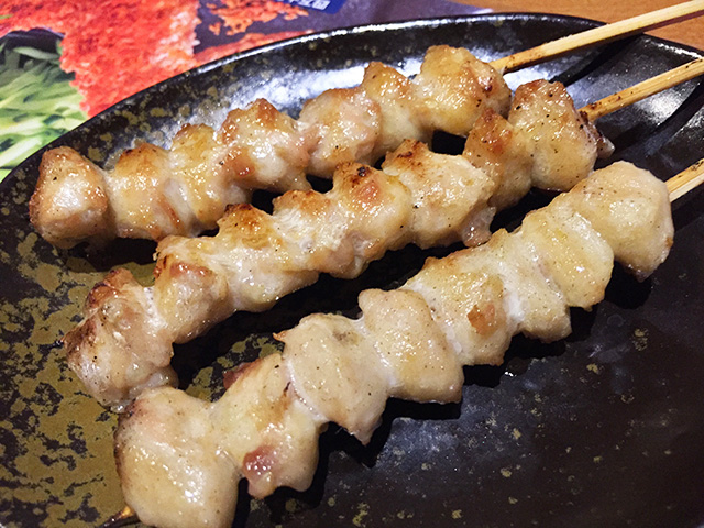 Broied Skewered Chicken Tail