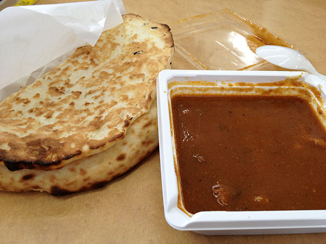 Beef Curry with Cheese Naan