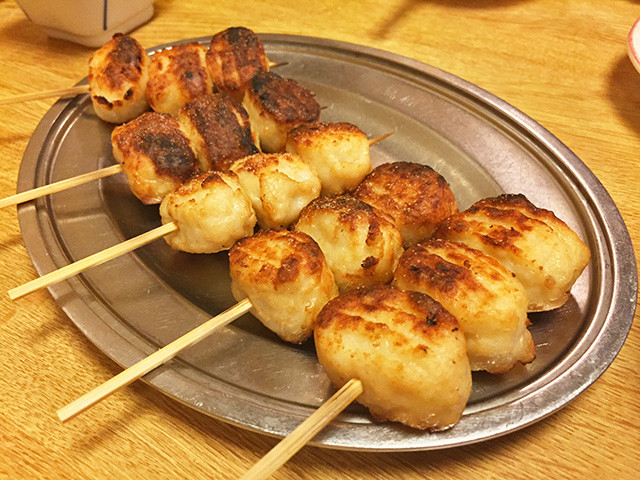 Broiled Skewered Chicken Meatballs