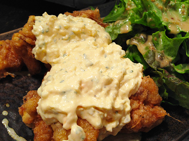 Fried Chicken with Vinegar and Tartar Sauce