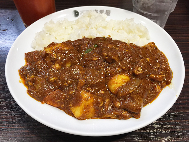 Half Order Beef Curry with Stewed Chicken and Vegetables