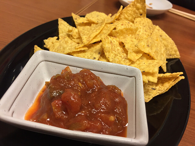 Tortilla Chips with Salsa Sauce