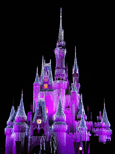 Illuminated Cinderella Castle in Magic Kingdom