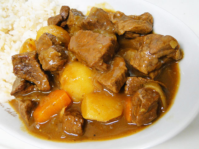 Homemade Low Fat Beef Curry with Rice