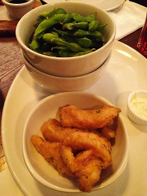 Edamame and Fried Chicken of Builders Arms