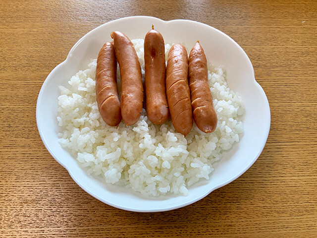 Sausages and Rice