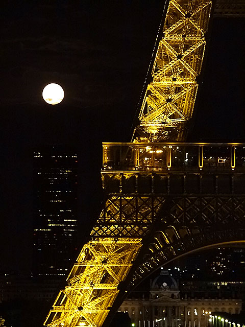 Eiffel Tower with Moon