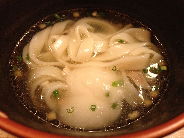 Kishimen Noodles and Rice Cake