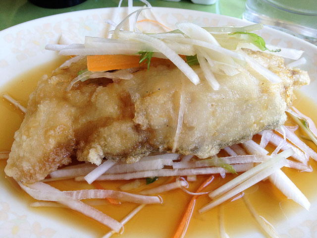 Fresh Salad & Deep-Fried Cod with Ponzu Sauce