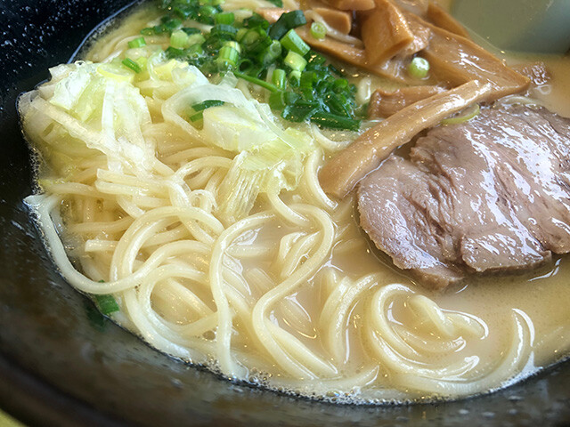 Ramen Noodles in Chicken Broth Soup