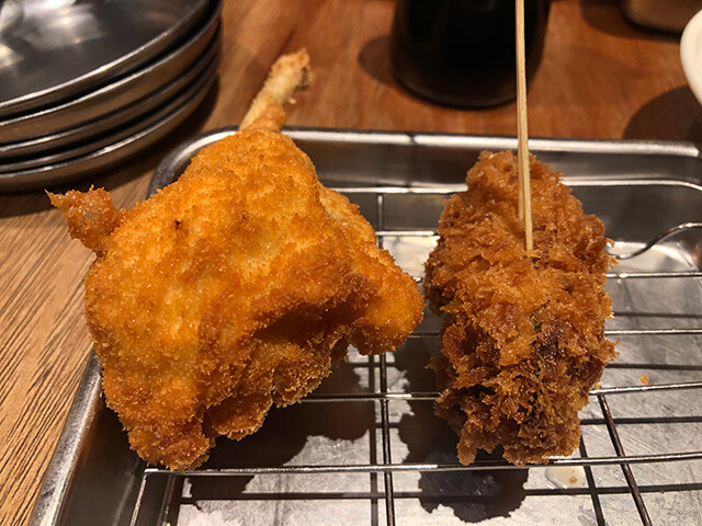 Fried Chicken Wing and Fried Oyster