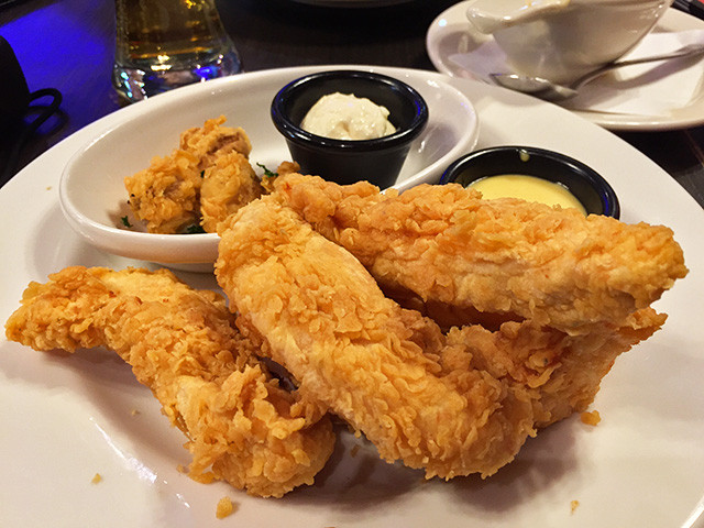 CHICKEN FINGERS with FRIDAYS MUSHROOMS