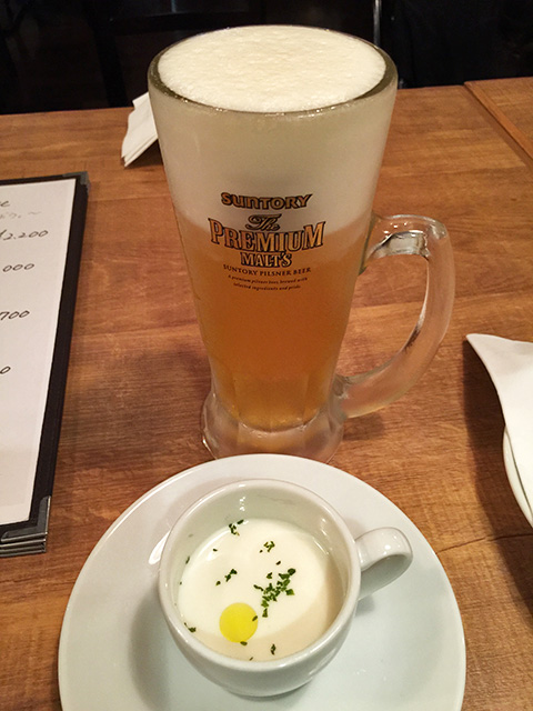 Cold Potato Soup and Beer