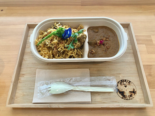 Chicken Biriyani with Beef Liver Curry