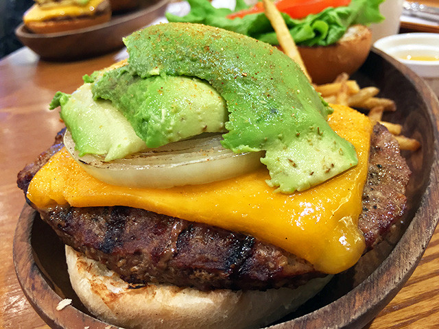 Thick Cheddar Cheese Avocado Burger