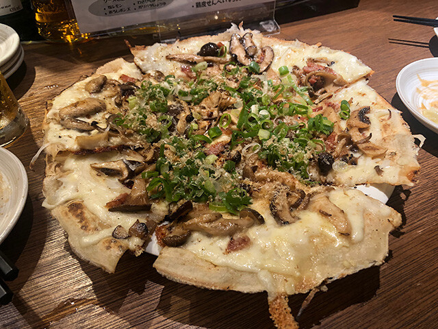 Japanese Pizza with Rich Mushrooms