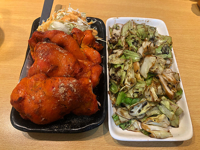 Chicken Tikka and Cumin Cabbage