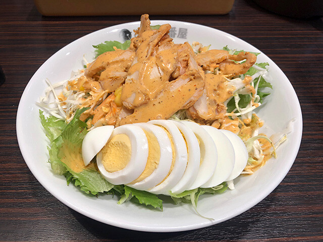 Spiced Chicken Salad with Hard Boiled Egg