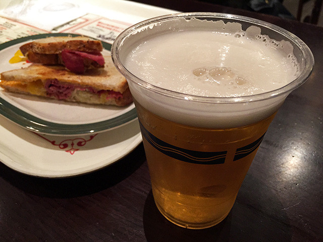 Kirin Draft and Grilled Reuben