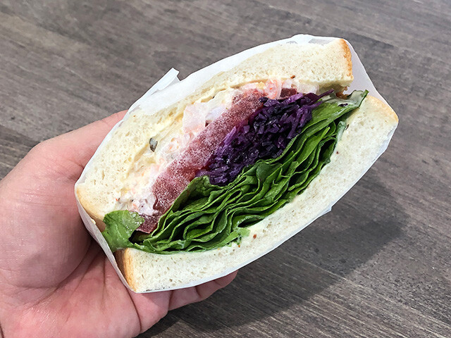 Shrimp and Vegetable Sandwich