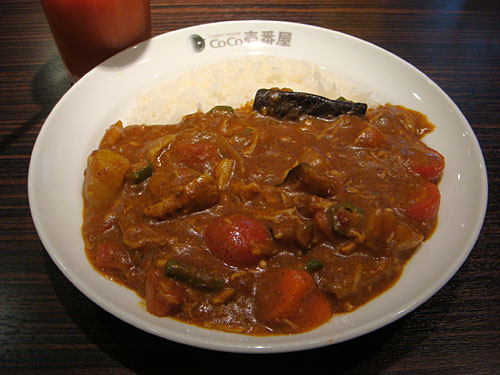 Half Order Pork Curry with Stewed Chicken and Summer Vegetables