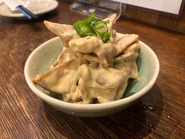 Chicken Cartilage Dressed with Miso and Mayonnaise