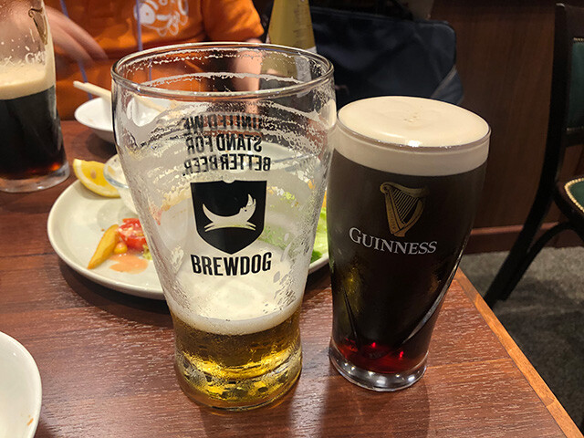 BREWDOG PUMK IPA and GUINNESS