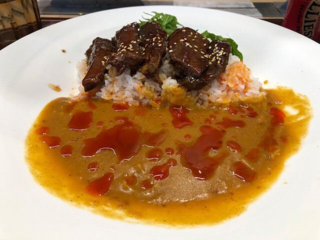 Pork Curry with Grilled Beef Skirt Steak