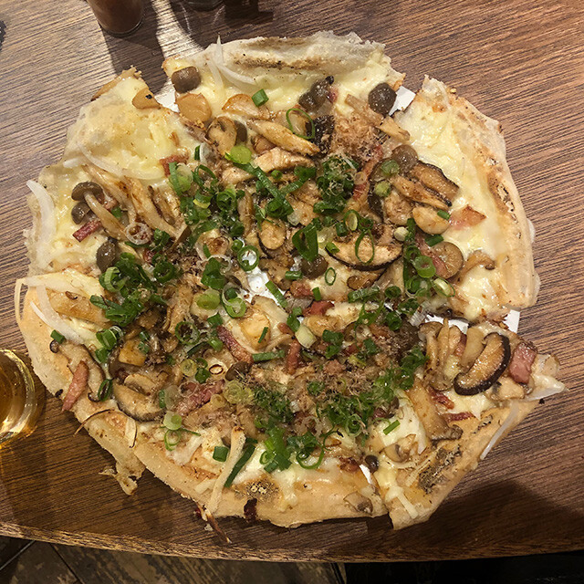 Japanese Pizza with Rich Mushrooms
