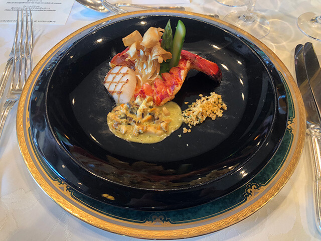 Grilled Spiced Lobster and Seared Scallop, Seafood Polonaise