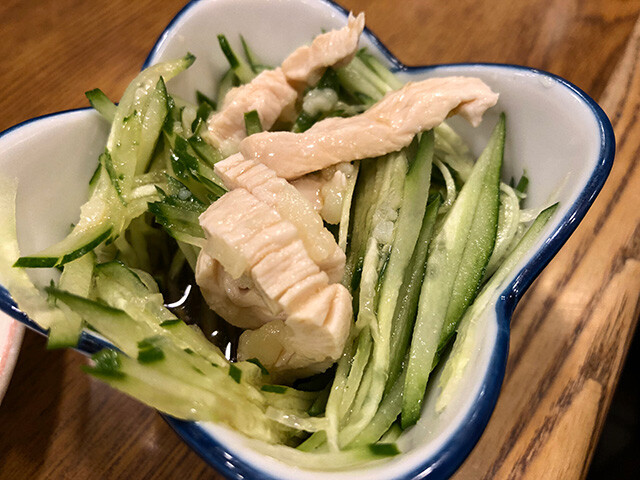 Steamed Chicken with Sliced Cucumber