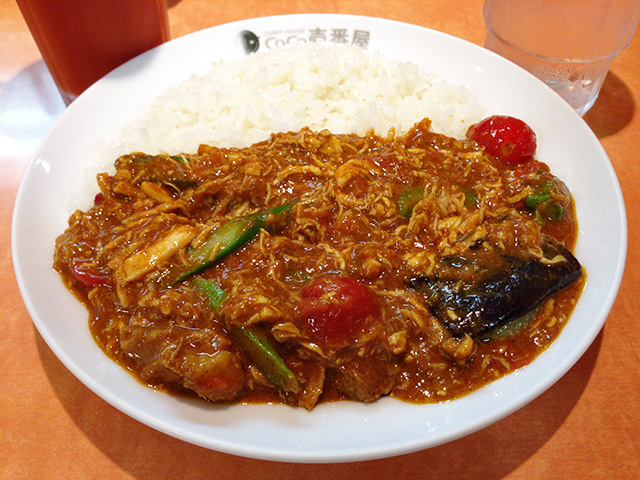 Chicken and Summer Vegetables Curry with Stewed Chicken