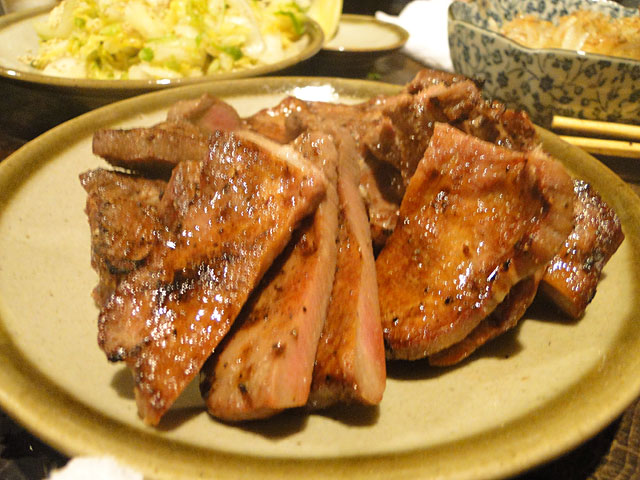 Broiled Thick-Sliced Beef Tongue