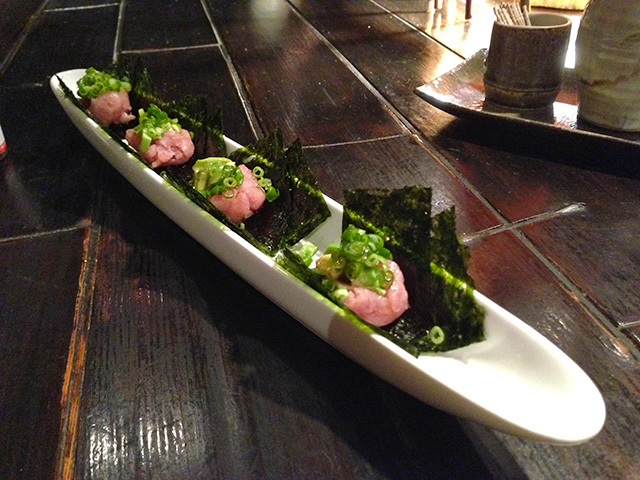 Minced Tuna and Avocado rolled by Korean Seaweed