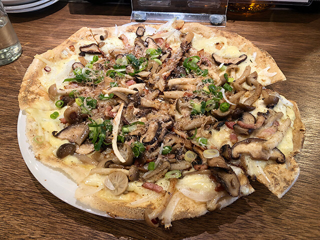 Japanese Pizza with Rich Mushrooms