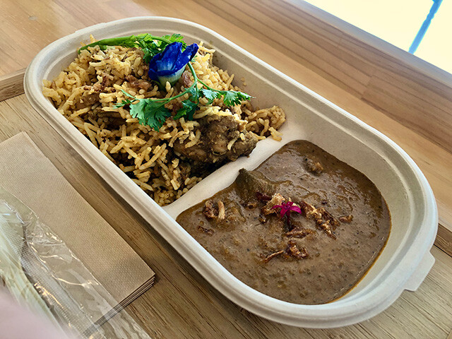 Chicken Biriyani with Beef Liver Curry