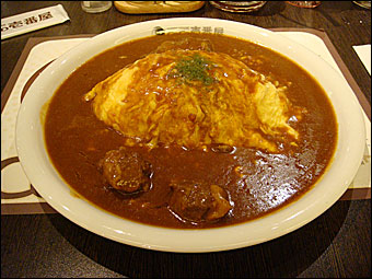 Beef Omelet Rice Curry