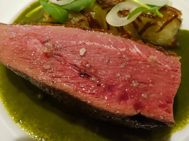 鴨胸肉のロースト,クレソンソース 6_edit