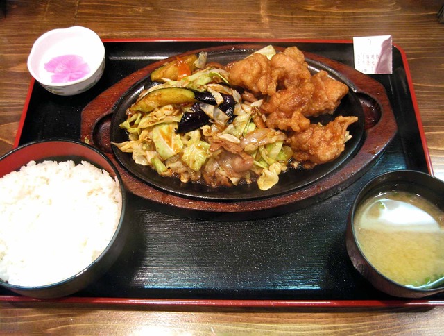 なす味噌炒め・とり唐セット 1_edit