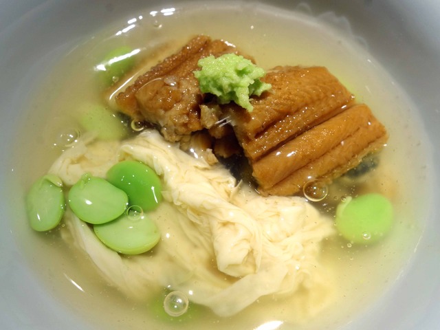 穴子,焼き茄子,湯葉,茶豆 5_edit