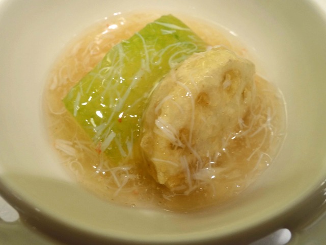 冬瓜とレンコン,毛蟹餡かけ 3_edit