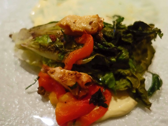 Baby “Gem” Romaine Salad, Peppers, Octopus and Capers 4_edit