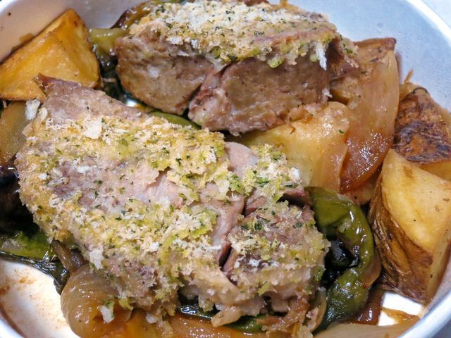 ハーブ三元豚のコンフィ 香草パン粉焼き 3_edit