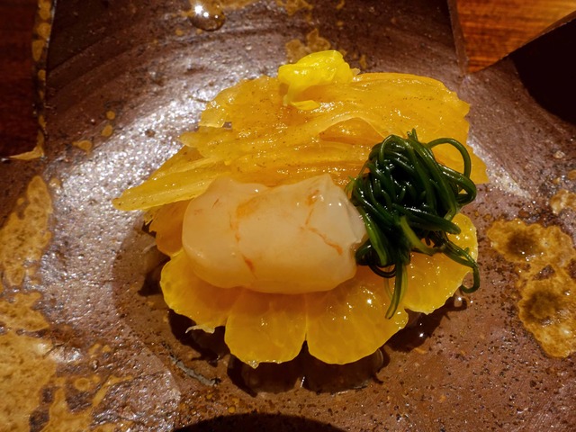 甘エビ,菊花,柿なます,オカヒジキ,みかん 3_edit