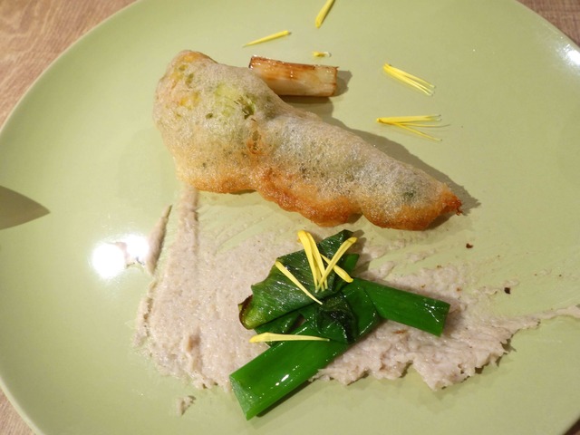 ズッキーニ豆腐のフリット,山わさびのソース 1_edit