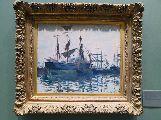 「Ships in a Harbor」モネ_edit