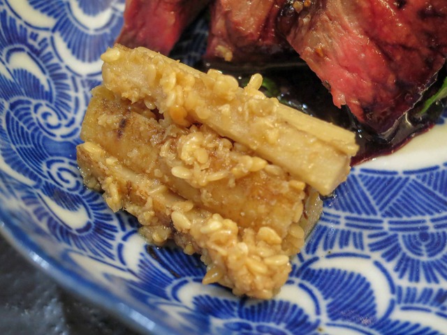 牛肉のステーキ,ゴボウの胡麻酢和え 4_edit